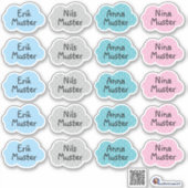 Namensaufkleber Kleine Wolken | Form - Sticker (Voorkant)
