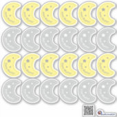 Namensaufkleber Kleiner Mond | 24 Form - Aufkleber Sticker (Voorkant)