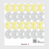 Namensaufkleber Kleiner Mond | 24 Form - Aufkleber Sticker (Vel)