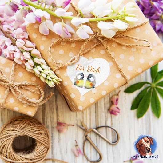 Namensaufkleber -  Kohlmeise Aquarell |  Ronde Sticker