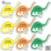 Namensaufkleber Langhals Dino 4 | Form - Aufkleber Sticker (Voorkant)