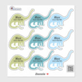 Namensaufkleber Langhals Dino | Kontur - Aufkleber Sticker (Vel)