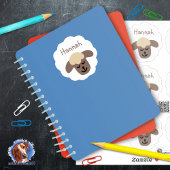 Namensaufkleber Schäfchen - beige braun | 9 Form - Sticker