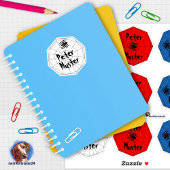 Namensaufkleber Spinne mit Netz | 9 Kontur - Sticker