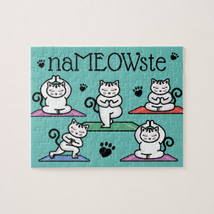 NaMEOWste Cute Cats in Yoga Meditating Poses Legpuzzel
