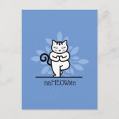 NaMEOWste Kat In Een Yoga Mediterende Boom Pose Bl Briefkaart (Voorkant)