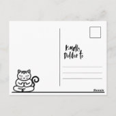 NaMEOWste Kat In Een Yoga Mediterende Boom Pose Ro Briefkaart (Achterkant)