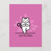 NaMEOWste Kat In Een Yoga Mediterende Boom Pose Ro Briefkaart (Voorkant)