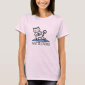 NaMEOWste Kat In Een Yoga Mediterende Pose T-shirt (Voorkant)