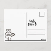 NaMEOWste Schattigee kat in een yoga mediterende p Briefkaart (Achterkant)