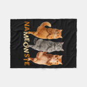 Nameowste Yoga Cat  Fleece Deken (Voorkant (Horizontaal))