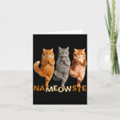 Nameowste Yoga Cat  Kaart (Voorkant)