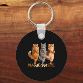 Nameowste Yoga Cat  Sleutelhanger (Voorkant)