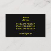 Nameplate gelb visitekaartje (Achterkant)