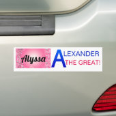Names Alyssa en Alexander School Bus-teken/sticker Bumpersticker (Op auto)
