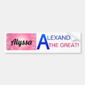 Names Alyssa en Alexander School Bus-teken/sticker Bumpersticker (Voorkant)