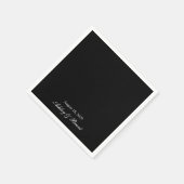 Names and Wedding Date Black and White Servet (Hoek)