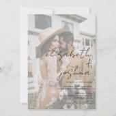 Names calligrafie white 4 foto all in one bruiloft kaart (Voorkant)