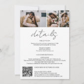 Names calligrafie white 4 foto all in one bruiloft kaart (Achterkant)