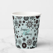 Names Cute Sage Green Floral Pattern Papieren Bekers (Voorkant)