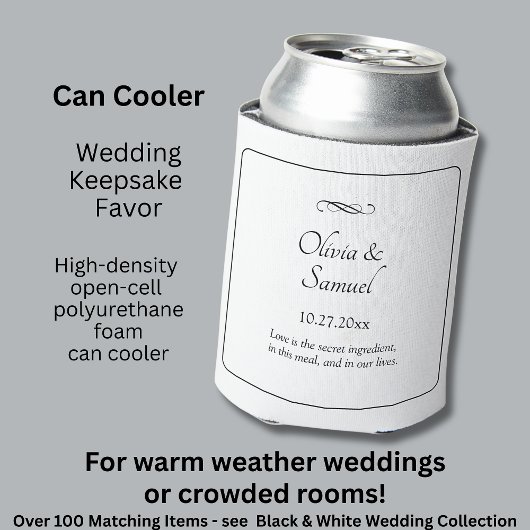 Names Date Message Black White Infinity Blikjeskoeler