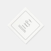 Names Date Message Black White Infinity Cocktail Servet (Hoek)