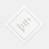 Names Date Message Black White Infinity Luncheon Servet (Hoek)