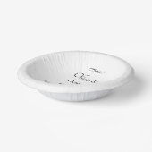 Names Date Message Black White Infinity Scroll, 7" Papieren Kommen (Gebogen)