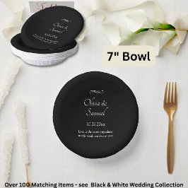 Names Date Message Black White Infinity Scroll, 7" Papieren Kommen