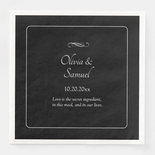 Names Date Message Black White Infinity  Servet (Voorkant)