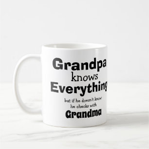 Names Grandpa weet alles - oma Koffiemok