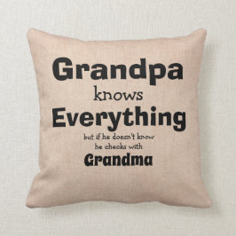 Names Grandpa weet alles - oma Kussen