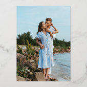 Names Modern Foto 6 Vertical Wedding Folie Uitnodiging (Achterkant)