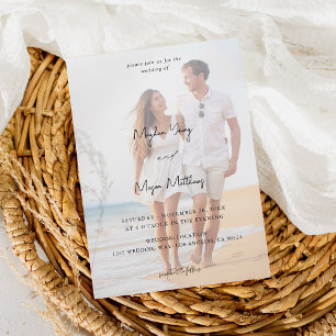 Names Modern Photo 6 Wedding V3 Kaart