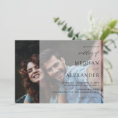 Names Modern Photo 8H Wedding Kaart (Staand voorkant)