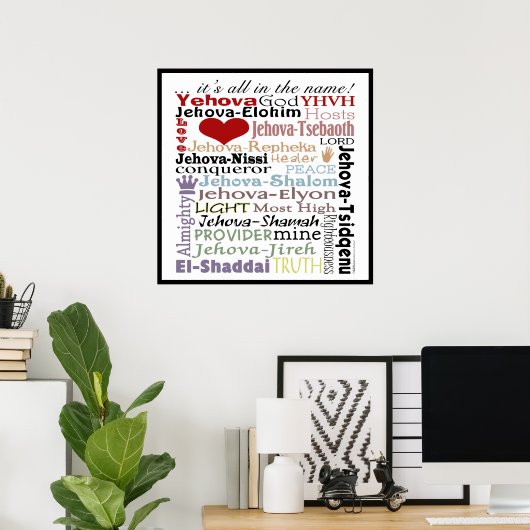 Names of God-Subway Art Poster (Thuiskantoor)