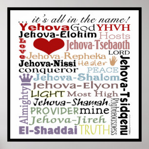Names of God-Subway Art Poster