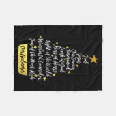 Names Of Jesus Christian Faith Christmas Tree  Fleece Deken (Voorkant (Horizontaal))
