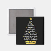 Names Of Jesus Christian Faith Christmas Tree  Magneet (Voorkant / Achterkant)