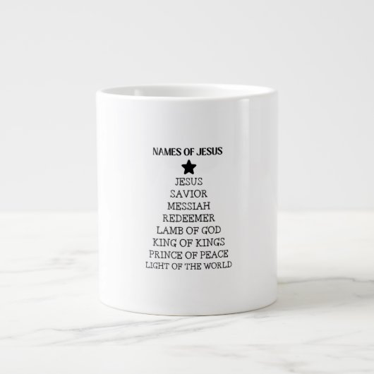 Names Of Jesus Christmas Mug Grote Koffiekop (Voorkant)