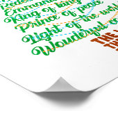 Names Of Jesus Christmas Tree Lights Christian Xma Poster (Hoek)