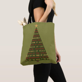 Names of Jesus Christmas Tree Tote Bag