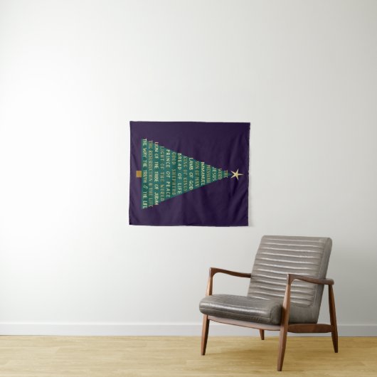 Names of Jesus Christmas Tree Wandkleed (In Situ (horizontaal))