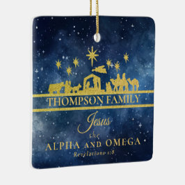 Names of Jesus Nativity Photo New Baby Isaiah 9 6 Keramisch Ornament