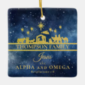 Names of Jesus Nativity Photo New Baby Isaiah 9 6 Keramisch Ornament (Voorkant)