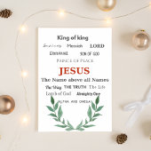 Names of Jesus Typography Christmas Greeting Card Feestdagen Kaart