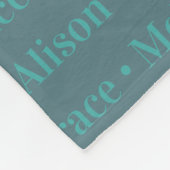 Names Pattern Modern Trendy Script van gezinslid Fleece Deken (Hoek)