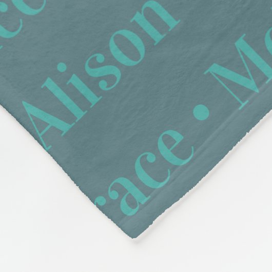 Names Pattern Modern Trendy Script van gezinslid Fleece Deken (Hoek)