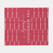 Names Pattern Modern Trendy Script van gezinslid Fleece Deken (Voorkant (Horizontaal))