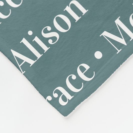 Names Pattern Modern Trendy Script van gezinslid Fleece Deken (Hoek)